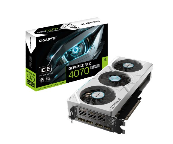 כרטיס מסך Gigabyte GeForce RTX 4070 SUPER EAGLE OC ICE 12GB